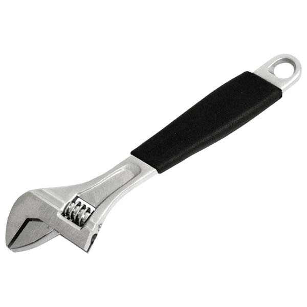 EXTOL CRAFT állítható villáskulcs 250×30mm, 10", mm-es beosztás, gumírozott nyél [ 6503 ]