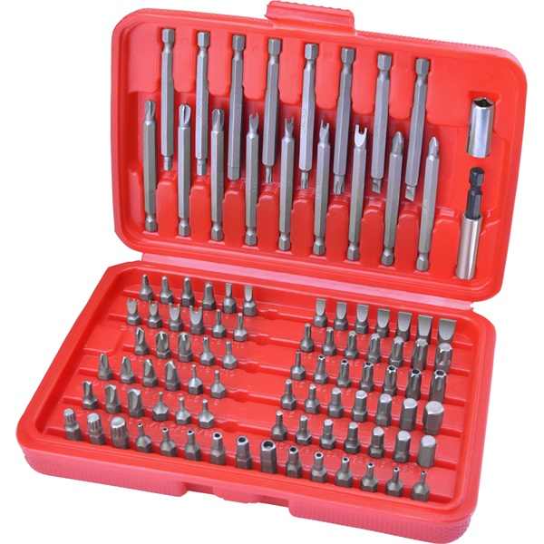 EXTOL PREMIUM behajtó klt. 98 db Cr.V., lapos:3-7mm, PH0-3, PZ0-3, HEX 1,5-6mm, T és TTa 8-40, hosszú bitekkel is [ 8819649 ]