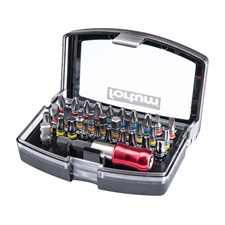 FORTUM bit klt., 32db ; 1/4"×25mm bit, S2 acél (lapos,PH,PZ,Imbusz,Torx, lyukasTorx), 1db mágneses bittartó, 1 db adapter [ 4743500 ]