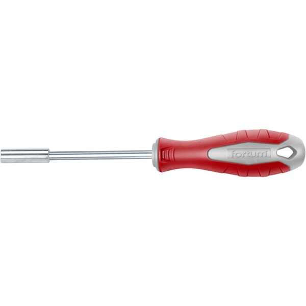 FORTUM csavarhúzó markolat, mágneses csavarbehajtóval; CV., 1/4"×100mm [ 4740900 ]