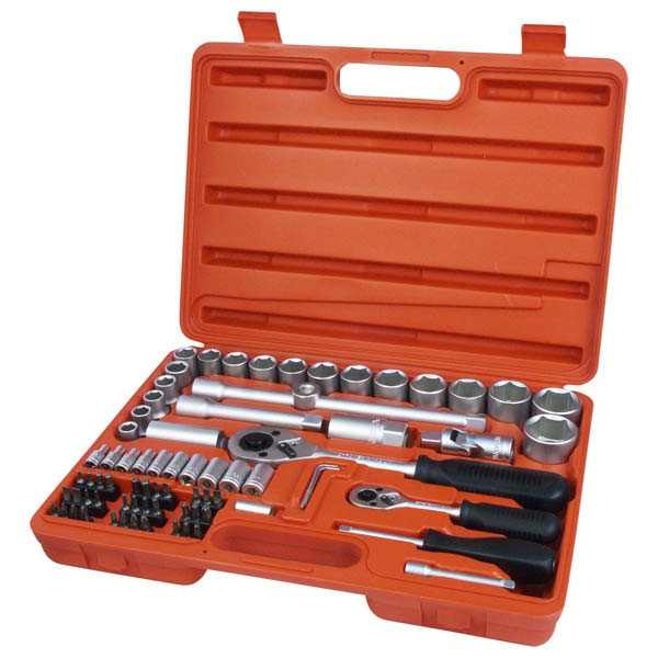 EXTOL PREMIUM dugókulcs klt., CV.4-32mm ; 1/4"&1/2" 75db, racsnis 45fog [ 6521 ]