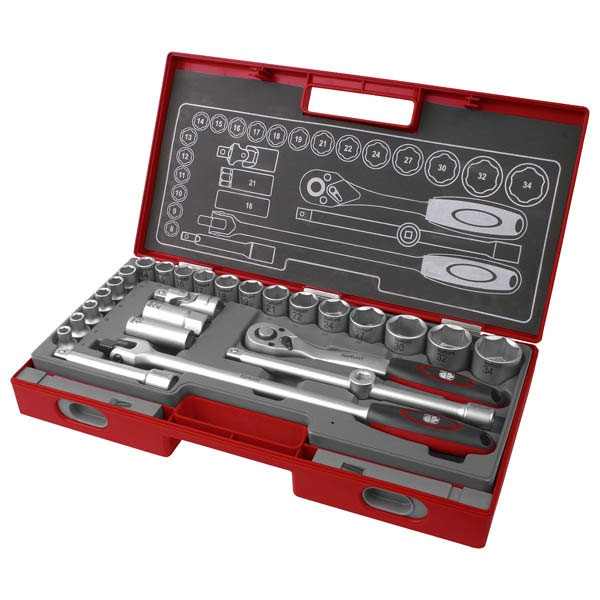 FORTUM dugókulcs klt. 1/2", 27db, 61CrV5 mattkróm [ 4700014 ]