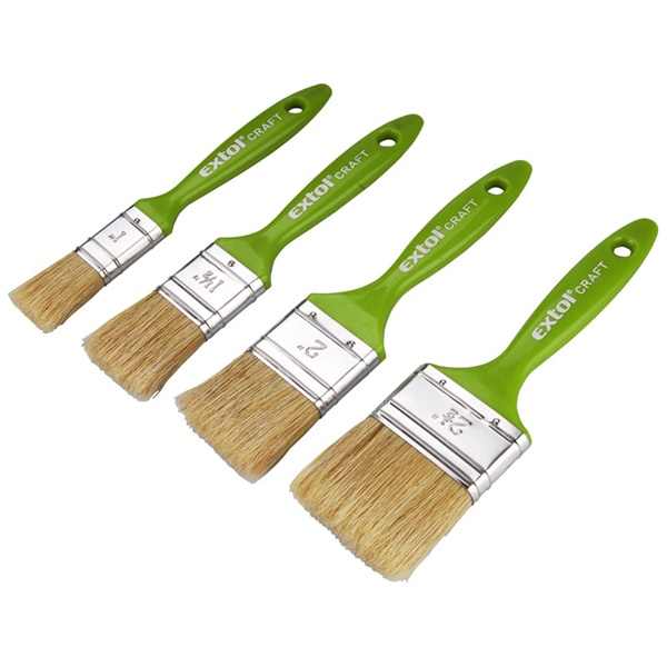 EXTOL ecset készlet, 4db, műanyag nyél, 1"-1,5"-2"-2,5" [ 91510 ]