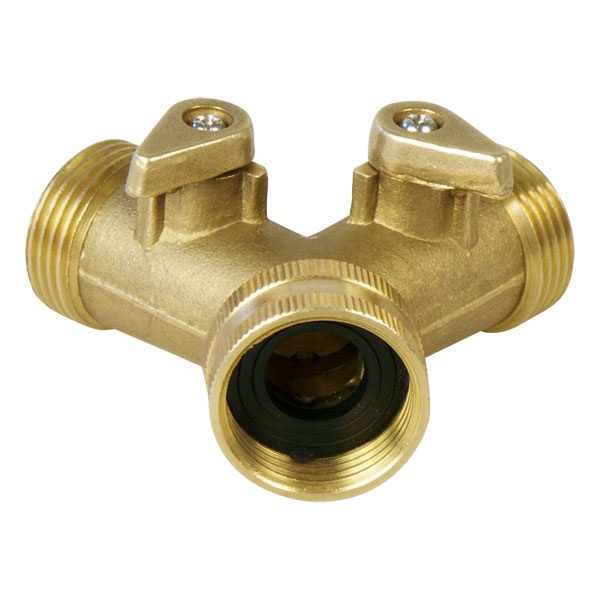 EXTOL PREMIUM elzárható Y-csatlakozó; réz, 3/4" [ 8876042 ]