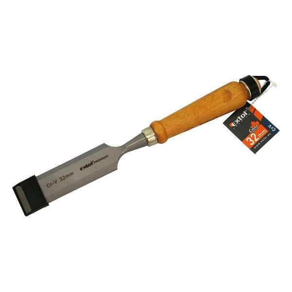 EXTOL PREMIUM favéső 32mm, kanadai bükkfa nyél, C.V. penge, HRC58-62 [ 8812332 ]