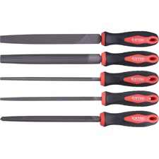 EXTOL PREMIUM  fémreszelő klt., 5 db , 200mm, T12 acél,  vágat 2, finom,  TPR gumis műa. [ 8803611 ]