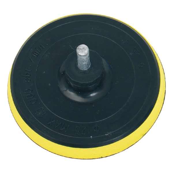 EXTOL CRAFT gumitányér fúrógéphez; 125mm tépőzáras, befogás: 8mm, max. 10.000 ford/perc [ 108425 ]