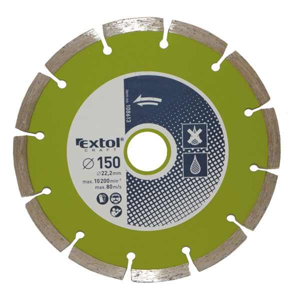EXTOL CRAFT gyémántvágó szegmenses; 115×22,2mm, max.13.300 ford/perc [ 108611 ]