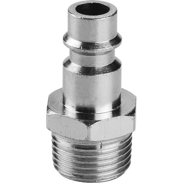 EXTOL PREMIUM gyorscsatlakozó-dugó, külső menettel, G-1/2", nikkelezett réz, bliszteren [ 8865123 ]