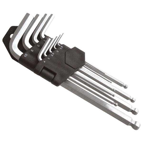 EXTOL PREMIUM imbuszkulcs klt., CV. gömbfej ; 9db, 1,5-10mm, bliszteren [ 6609 ]