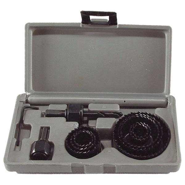 EXTOL CRAFT körkivágó klt. fához (műanyag dobozban) ; 8db, 1", 65-130mm [ 1806 ]