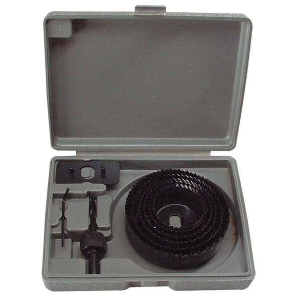 EXTOL CRAFT körkivágó klt. fához (műanyag dobozban) ; 8db, 1", 65-130mm [ 1807 ]