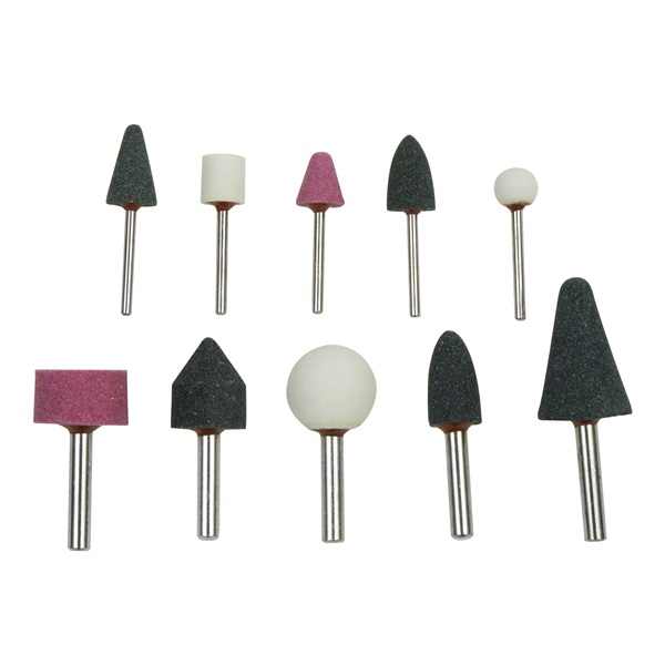 EXTOL köszörűkő klt. fúrógéphez; 10db, 3 és 6mm tengely, bliszter [ 1822 ]