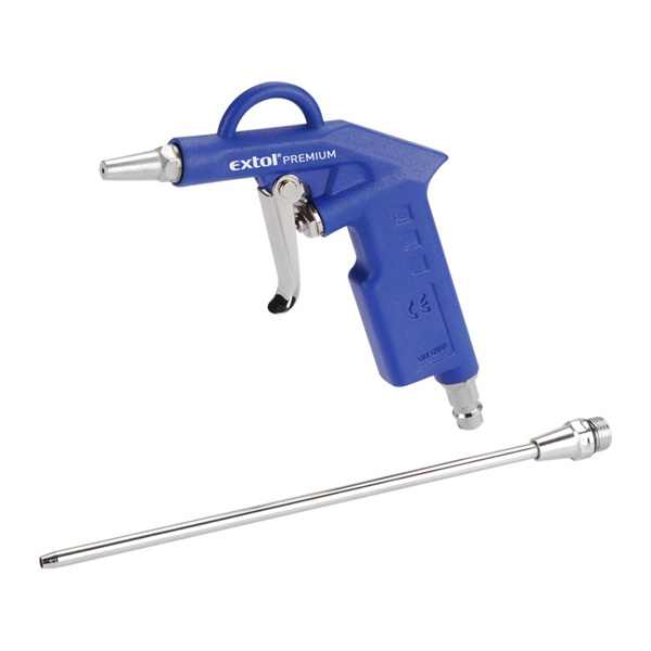 EXTOL PREMIUM lefuvató pisztoly, 21cm fúvókával, max. 8 Bar, 1/4" tömlőcsatlakozó [ 8865060 ]