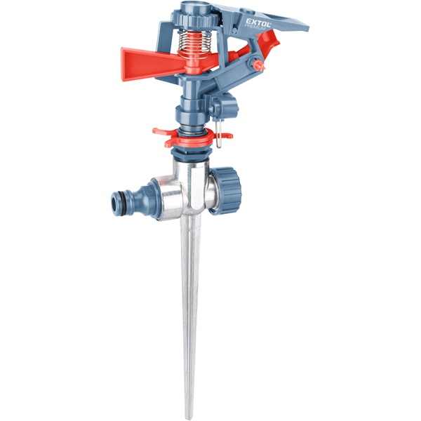 EXTOL PREMIUM locsoló, leszúrható pulzálós forgó, műanyag+fém; kuplung csatlakozóval [ 8876462 ]