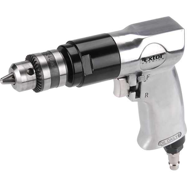 EXTOL PREMIUM pneumatikus fúrógép,1-10mm befogás, kulcsos tokmány (3/8"-24UNF) 1.800 1/min, 113l/min, 6,3 Bar, 1/4" tömlőcsatl.,1,1 kg [ 8865025 ]