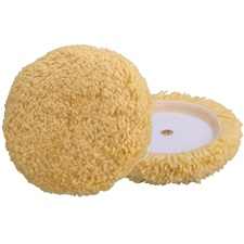 EXTOL PREMIUM polírkorong, báránybőr (gyapjú), egyrétegű, kevert, T180, 190 mm; tengely: 22 mm + 150 mm tépőzáras [ 8804570 ]