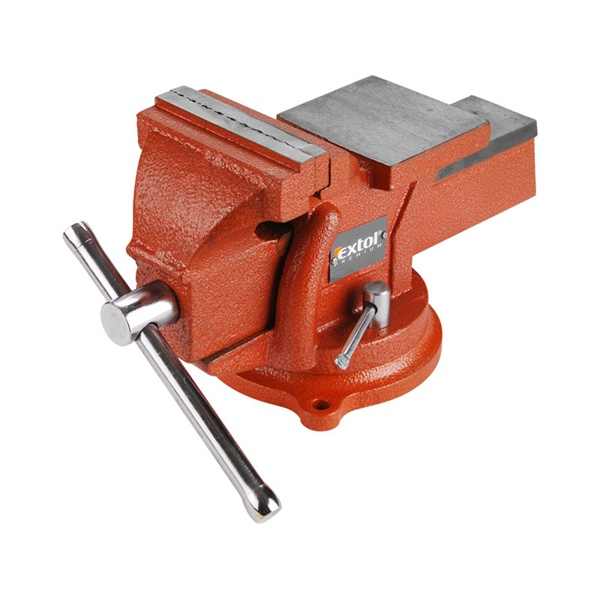 EXTOL PREMIUM satu forgatható;100 mm, 5 kg, max.befogás:65mm, max. összeszorító erő: 8kN, pofák keménysége: HRC 48-52 [ 8812622 ]