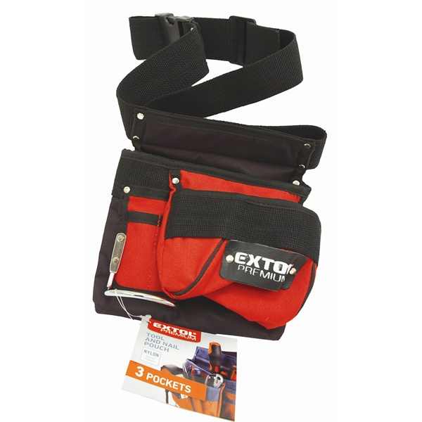 EXTOL PREMIUM szerszámtartó öv, 3+2 zseb, nylon szövet, műanyag csat [ 8858001 ]