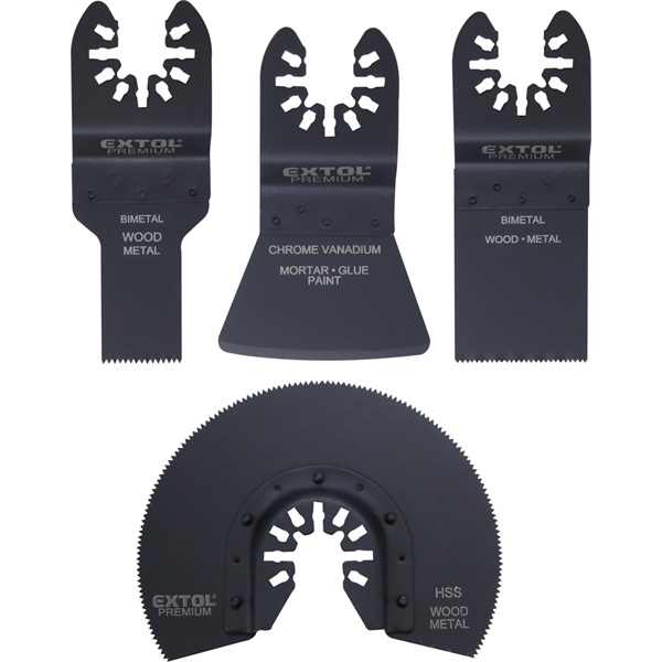 EXTOL PREMIUM tartalék fej klt., 4 db a 417200 és 417220 géphez, fémmunkákhoz [ 8803824 ]