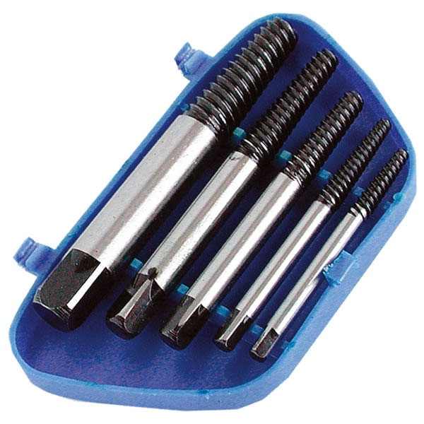 MB törtcsavar kiszedő klt., műanyag dobozban ; 5db, (3.5, 4.5, 6, 8, 10.5mm) [ 910023 ]