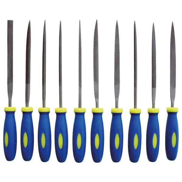 EXTOL CRAFT tűreszelő klt. ergonóm. nyéllel ; 10db, 140mm [ 8801 ]