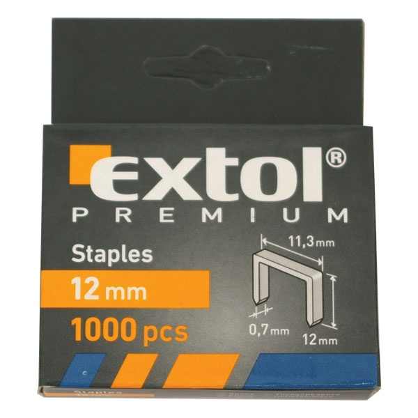 EXTOL PREMIUM tűzőgépkapocs (11,3×0,52×0,7); 14mm, 1000db [ 8852505 ]