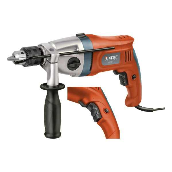 EXTOL PREMIUM ütvefúrógép 1100W, 13mm kulcsos tokmány, 2 fokozatú, max. 3000 1/min., ID 1100 K [ 8890048 ]