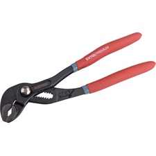 EXTOL PREMIUM vízpumpa fogó, 300mm, CrV50, max nyitás 36 mm, szivacsos nyél, akasztós papír szerszámtartó [ 8813168 ]