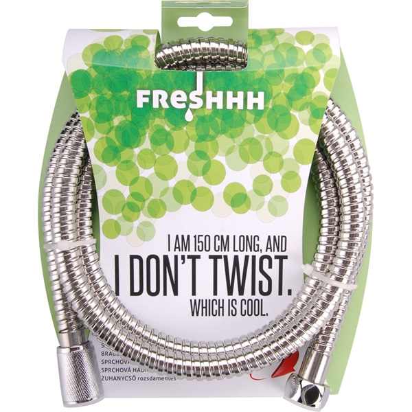 BALLETTO zuhanytömlő, rozsdamentes acél; 1,8m, kétszeresen zárt, csavarodás mentes [ 830245 ]