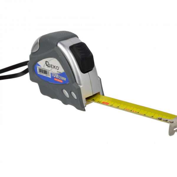 GEKO Mérőszalag szürke 10m PROFI autolock [ G01440 ]