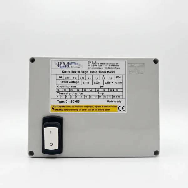 PM C-BOX 80 (2,2kW, 20A, 80mF) vezérlő doboz 1 fázisú [ 02393/A ]