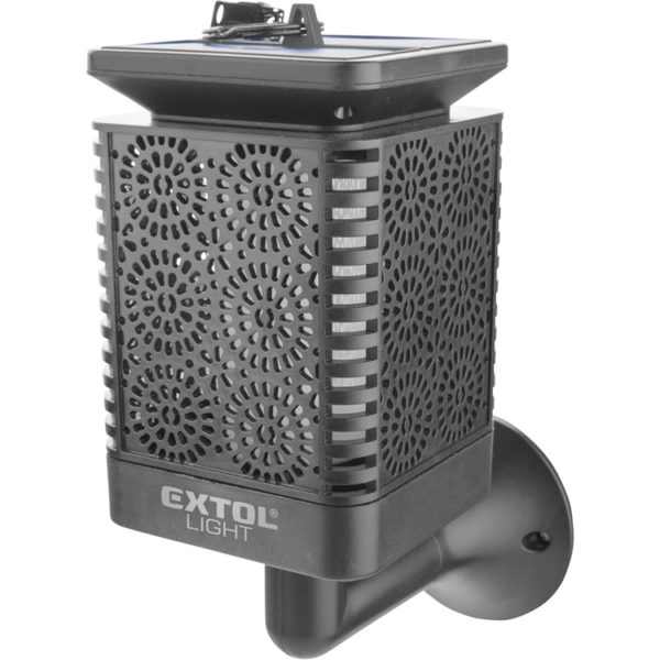 EXTOL LIGHT éjszakai, kerti LED lámpa, láng hatású, napelem+szenzor, Ni-Mh akku, 600mAh, leszúrható+falra szerelhető, 66cm, IP44 [ 43133 ]