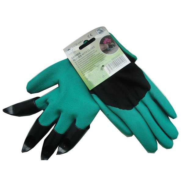 EXTOL PREMIUM kerti kesztyű karmokkal, méret: 8` latexba mártott, gumírozott mandzsetta [ 8856661 ]