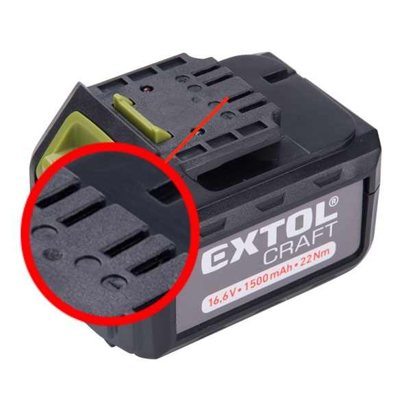 TARTOZEK tartalék akku ÚJABB TÍPUSÚ 402420 Li-ion töltőhöz, 3 SARU; 16,6V, 1500mAh, töltési idő: 5,5 óra [ 402420E ]