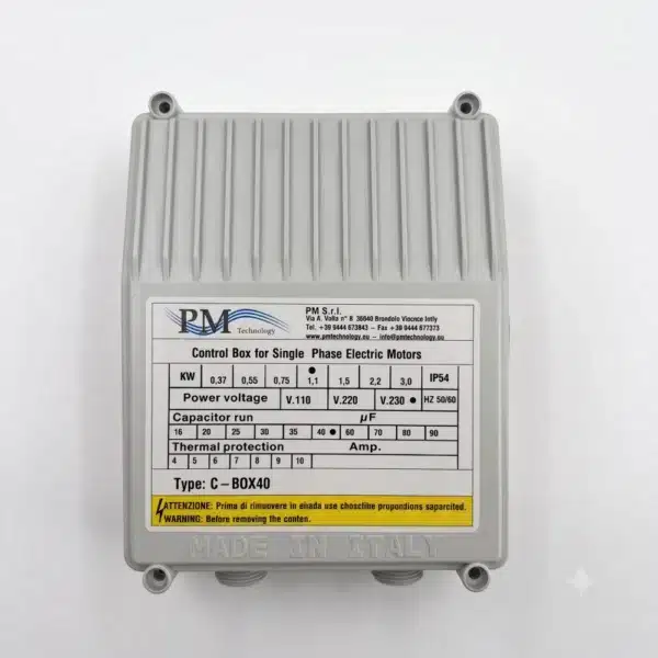 PM C-BOX 20 (0,37kW, 5A, 20mF) vezérlő doboz 1 fázisú [ 02388/A ]