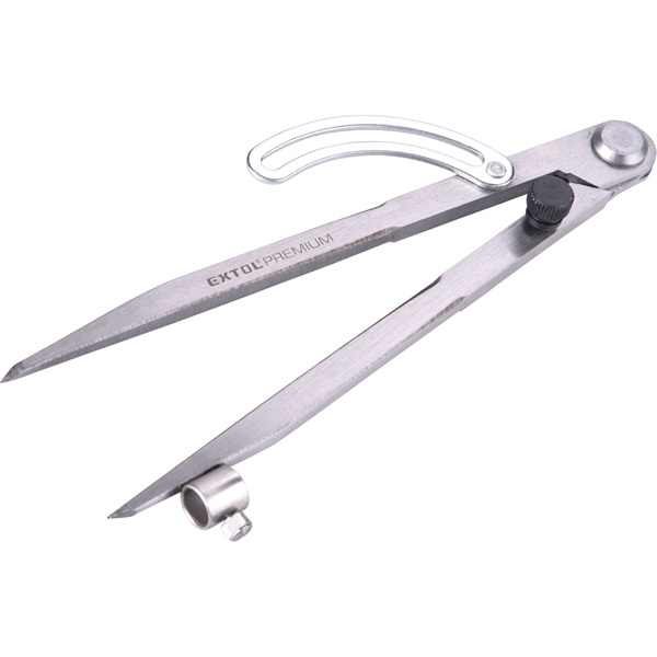 EXTOL PREMIUM asztalos körző, fém, ceruza tartóval [ 8801800 ]