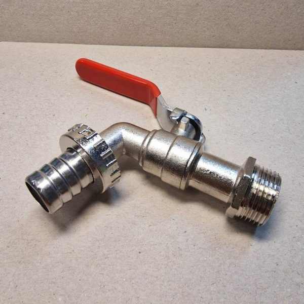 FÉM  kerti kifolyócsap, Karos, tömlővéges, 1" (kerticsap) [ kerticsapKaros1 ]