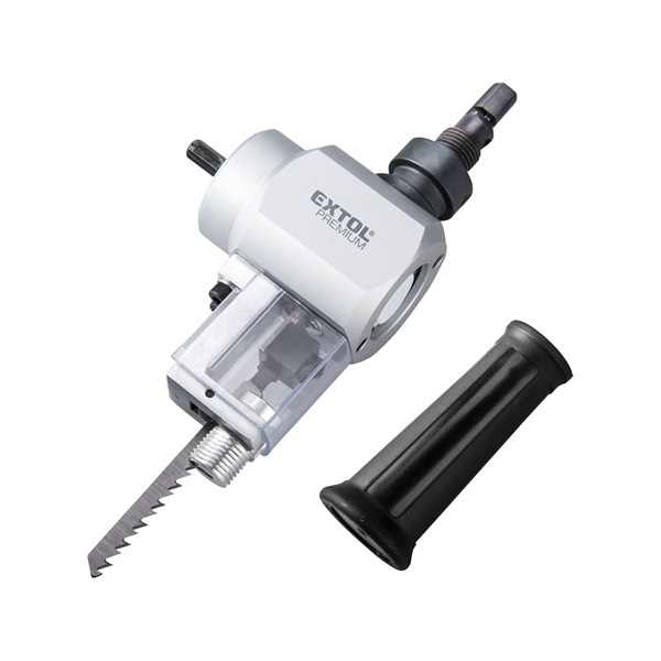EXTOL PREMIUM fúrógéppel hajtható, 2 funkciós mechanikus lemezvágó/lyukasztó fej, fára- és fémre is [ 8813654 ]