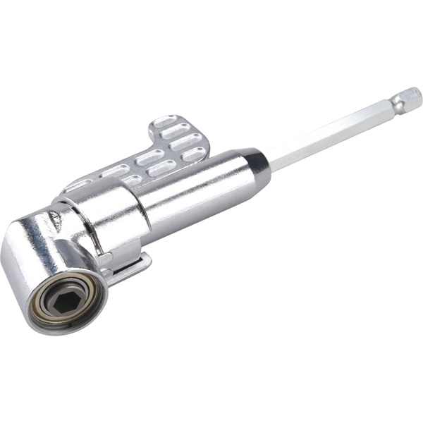 EXTOL CRAFT hosszabbító szár BIT-ekhez, L-alakú (105°) 1/4"×140 mm; mágneses (sarokcsavarozó adapter) [ 919407 ]