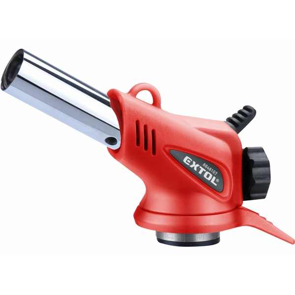 EXTOL PREMIUM gázlámpa mini forrasztáshoz, piezó gyújtásssal, előmelegítés, 1300°C, 1100kW,  7/16" [ 8848107 ]