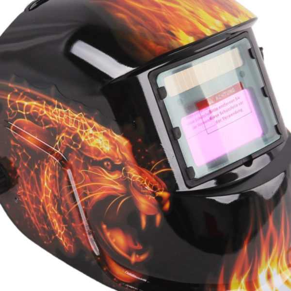 VERDA Hegesztőpajzs automata párduc mintás [ SN868 ]