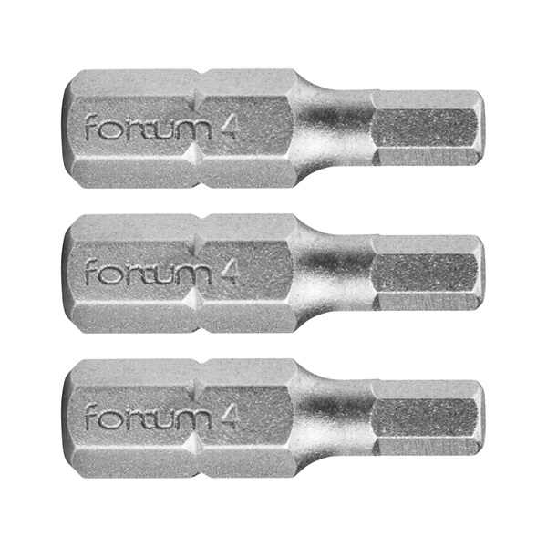 FORTUM behajtóhegy HEX, 3 db, S2 acél; H 6×25mm, bliszteren [ 4741508 ]