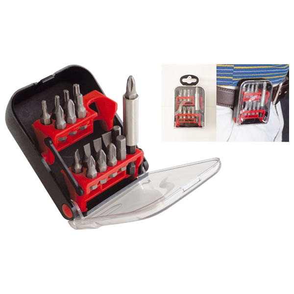 EXTOL CRAFT bit klt., CV., övre akasztható ; 17db PZ,PH,lapos,torx + rozsdamentes bittartó [ 710011 ]