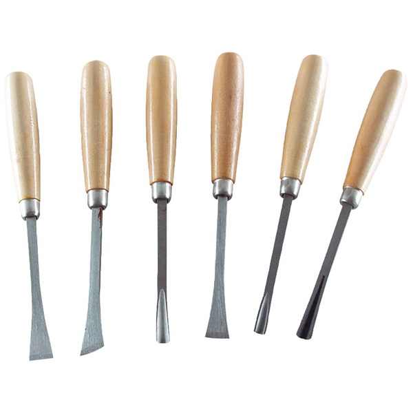 EXTOL CRAFT fafaragó készlet, fanyelű ; 6db, 165mm [ 3936 ]