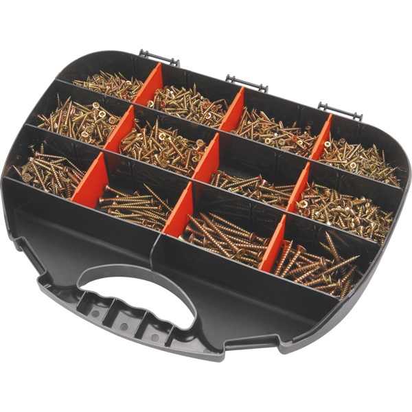 EXTOL CRAFT forgácslapcsavar klt., 2000 db; 12 méret 3,0×16 mm -- 5,0×60 mm között [ 1441 ]