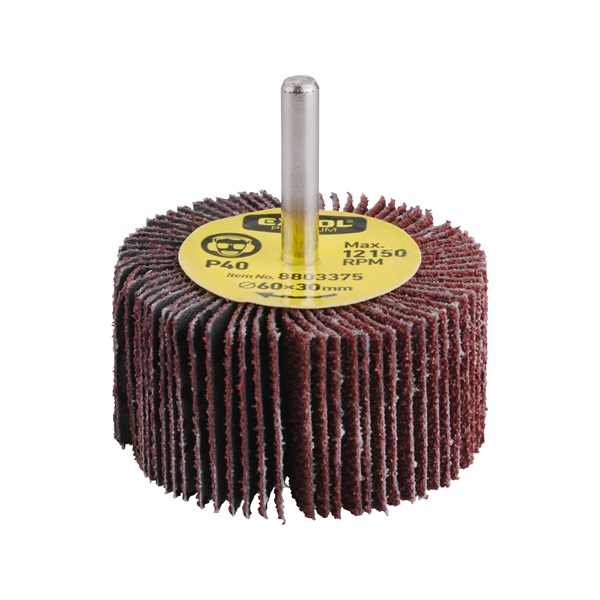 EXTOL PREMIUM lamellás csiszoló, csapos, 6 mm befogás, Alu-Oxid, 60×30mm; P60, max.: 12.150 ford./perc [ 8803376 ]