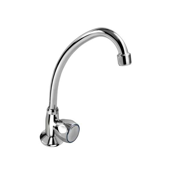 BALETTO mosdó csaptelep hidegvízhez, kerámia szelep, króm,  22cm hosszú csőr [ 85040 ]