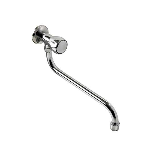 BALETTO mosdó csaptelep hidegvízhez, kerámia szelep, króm, 25cm hosszú csőr [ 85042 ]