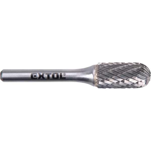 EXTOL INDUSTRIAL keményfém turbómaró (rotormaró), hengeres, kerek orrú, átmérő 12×25mm/szár 6mm, keresztfogazás [ 8703725 ]